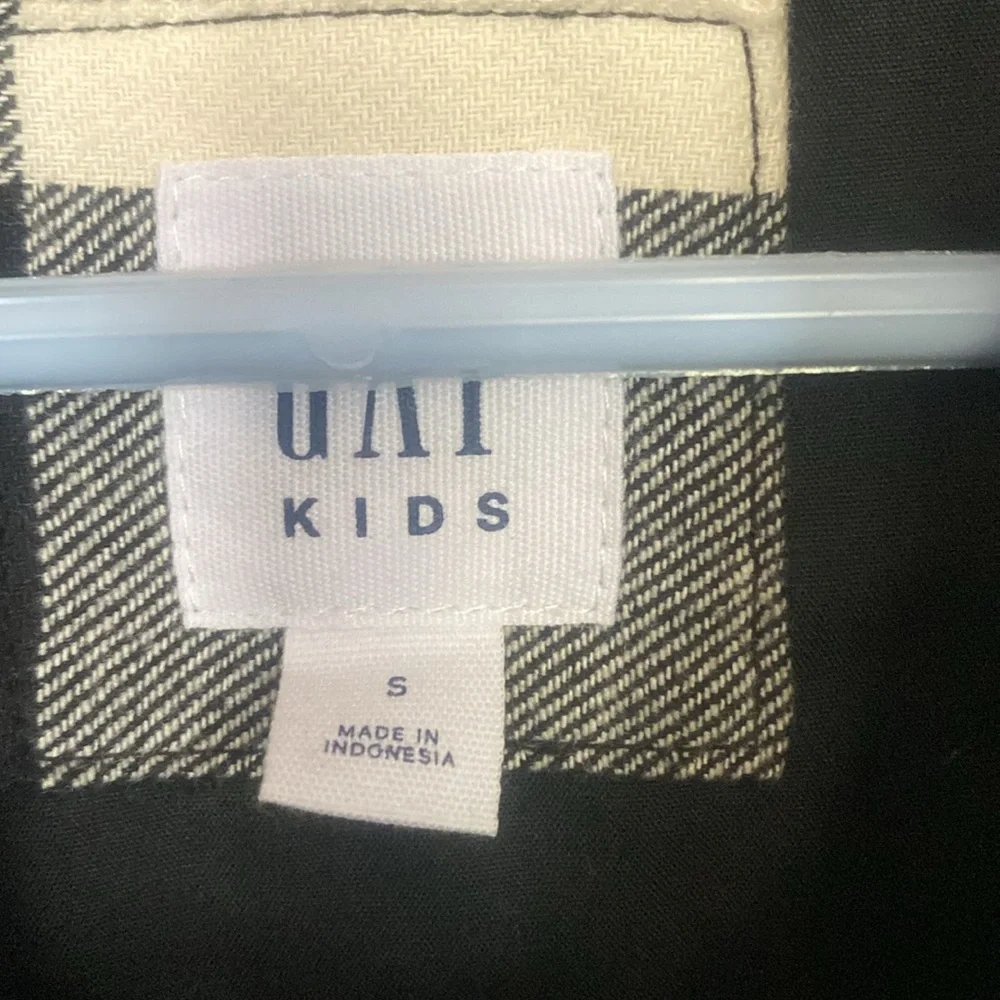 GAP Kids Plaid Jacket black & white. Size S